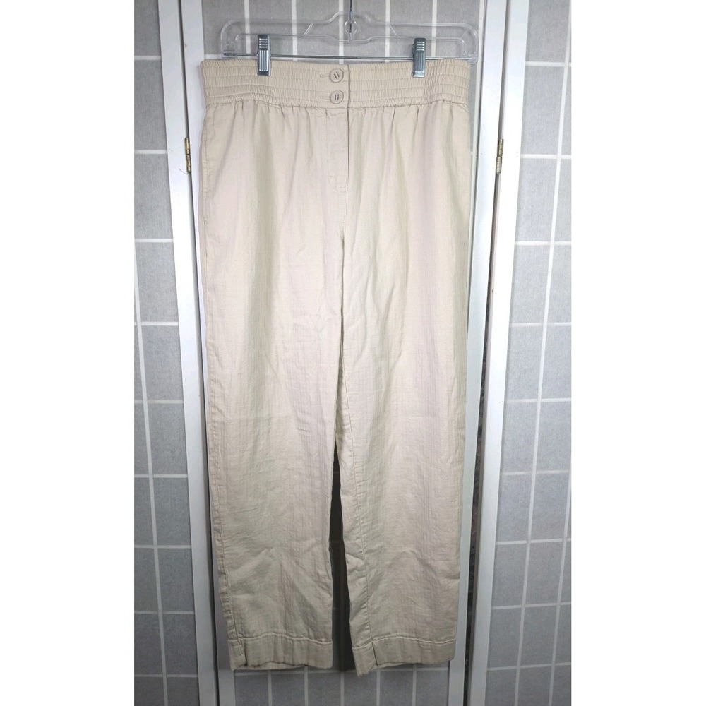 Loft Womens Pants Small 100% Cotton Beige Excellent Condition Beach Lounge Boho